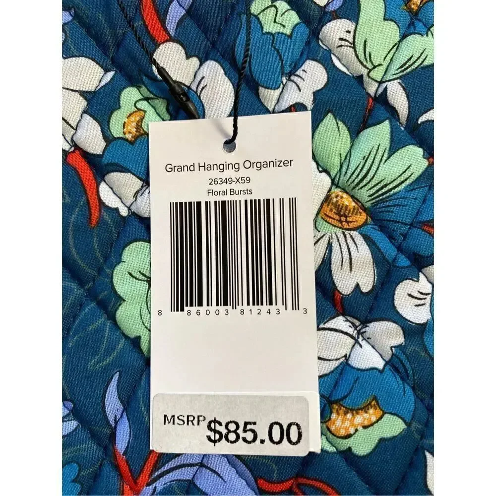 VERA BRADLEY GRAND HANGING ORGAINIZER - FLORAL BURSTS